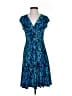 Chaps Print Blue Cocktail Dress Size S (petite) - photo 1
