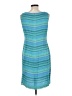 Talbots 100% Acetate Stripes Teal Casual Dress Size 10 (petite) - photo 2