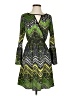 Tyche 100% Polyester Chevron-herringbone Green Casual Dress Size S - photo 1
