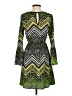 Tyche 100% Polyester Chevron-herringbone Green Casual Dress Size S - photo 2