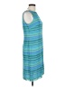 Talbots 100% Acetate Stripes Teal Casual Dress Size 10 (petite) - photo 4