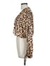 Meek Animal Print Brown Long Sleeve Blouse Size L - photo 5