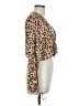 Meek Animal Print Brown Long Sleeve Blouse Size L - photo 4