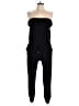 Ariella Solid Black Jumpsuit Size L - photo 1