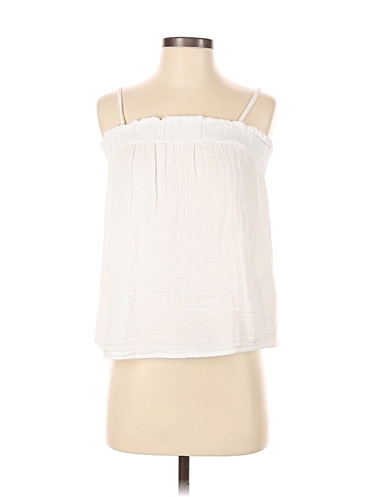 Pre-owned Loft Beach Sleeveless Blouse In White