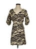 Nicholas Animal Print Tan Casual Dress Size 2 - photo 1
