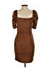 iris 100% Polyester Brown Casual Dress Size S - photo 2