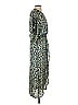 Lezat 100% Polyester Print Green Casual Dress Size XS - photo 4
