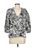 SECULAR 100% Cotton Black 3/4 Sleeve Blouse Size M - photo 1