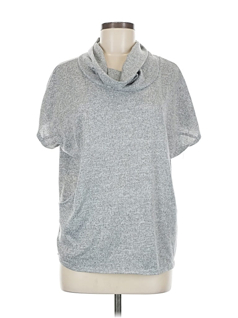 Pre-owned Siren Lily Short Sleeve Top Silver Cowl Neck Tops