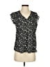 Maison d' Amelie 100% Polyester Stars Black Short Sleeve Blouse Size XS - photo 1