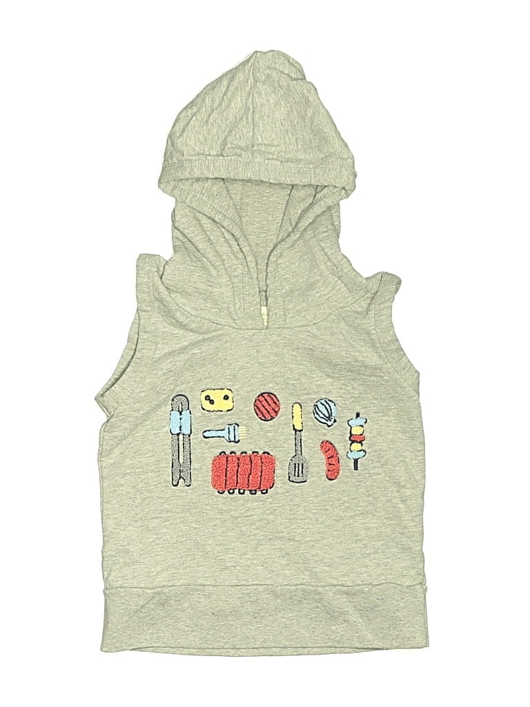 Pre-owned Monica + Andy Kids' Pullover Hoodie In Gray