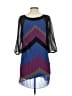 Max and Cleo 100% Polyester Chevron-herringbone Purple Cocktail Dress Size XXS - photo 2