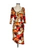 Monroe and Main Print Orange Cocktail Dress Size S - photo 1