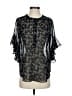 Vince Camuto 100% Polyester Black Short Sleeve Blouse Size XS - photo 1