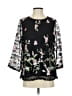 Charter Club 100% Polyester Black 3/4 Sleeve Blouse Size S - photo 1