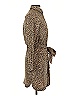Ann Taylor 100% Polyester Animal Print Brown Casual Dress Size XS - photo 4