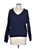 Belle Du Jour 100% Polyester Solid Blue Pullover Sweater Size L - photo 1