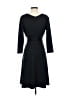 Lands' End Solid Black Casual Dress Size XS - photo 2