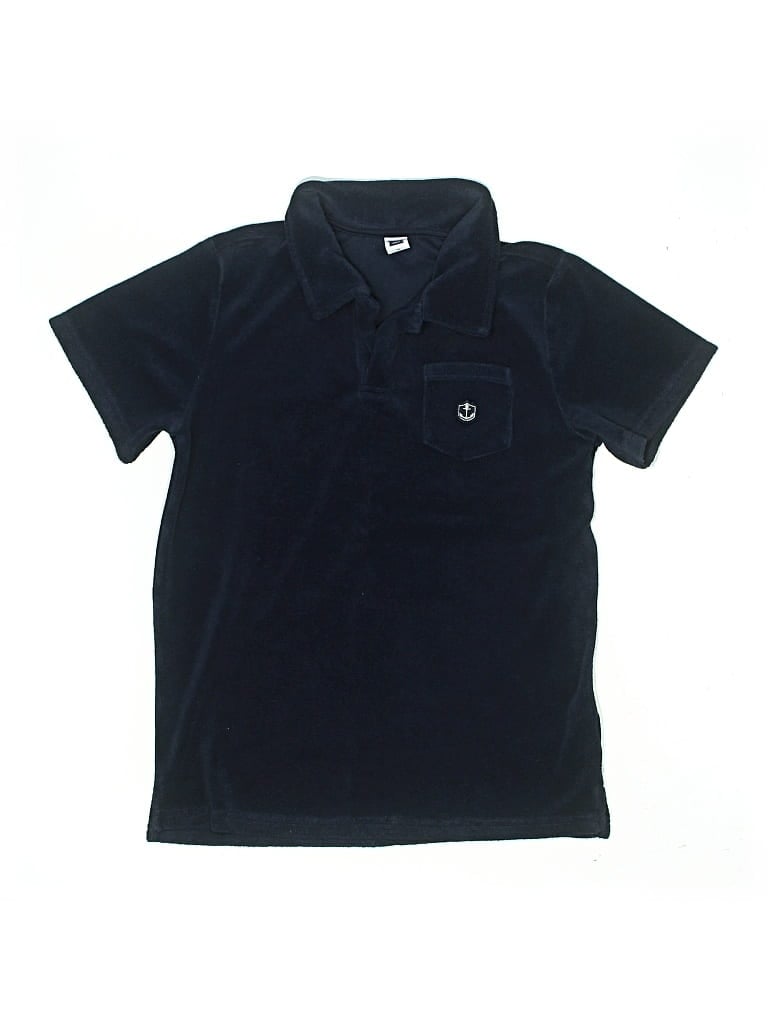 Pre-owned Janie And Jack Kids' Short Sleeve Polo Shirt In Black