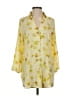 CAbi 100% Polyester Floral Yellow 3/4 Sleeve Blouse Size S - photo 1