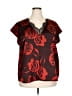 Halogen Red Short Sleeve Blouse Size 2X - photo 1