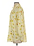 CAbi 100% Polyester Floral Yellow 3/4 Sleeve Blouse Size S - photo 5