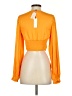 Cupcakes & Cashmere 100% Polyester Orange Long Sleeve Blouse Size XS - photo 2