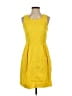 J.Crew 100% Polyester Solid Yellow Casual Dress Size 4 - photo 1
