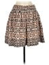 Joie 100% Silk Print Brown Silk Skirt Size S - photo 2