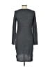 Leith Solid Gray Casual Dress Size L - photo 2