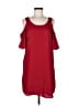Aqua 100% Polyester Solid Red Casual Dress Size S - photo 1
