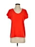 Diane von Furstenberg 100% Polyester Orange Short Sleeve Top Size S - photo 1