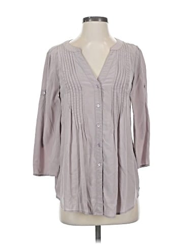 BCBGMAXAZRIA 3/4 Sleeve Silk Top (view 1)