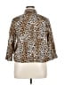 Chico's 100% Cotton Animal Print Brown 3/4 Sleeve Button-Down Shirt Size XL (3) - photo 2