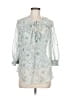 Lovestitch 100% Polyester Silver 3/4 Sleeve Blouse Size M - photo 1