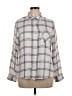 Croft & Barrow 100% Rayon Plaid Gray Long Sleeve Button-Down Shirt Size XL - photo 1