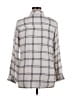 Croft & Barrow 100% Rayon Plaid Gray Long Sleeve Button-Down Shirt Size XL - photo 2