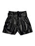 Zara 100% Polyester Metallic Black Shorts Size XS - photo 1
