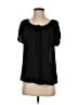 Bellatrix 100% Polyester Black Short Sleeve Blouse Size S - photo 1