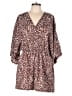 Fashion 100% Polyester Animal Print Brown Romper Size L - photo 1