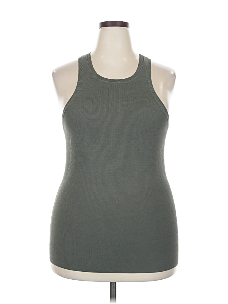 Pre-owned The Drop Sleeveless Top Gray Halter Neckline Tops