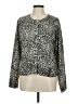 Croft & Barrow 100% Acrylic Animal Print Silver Pullover Sweater Size M - photo 1