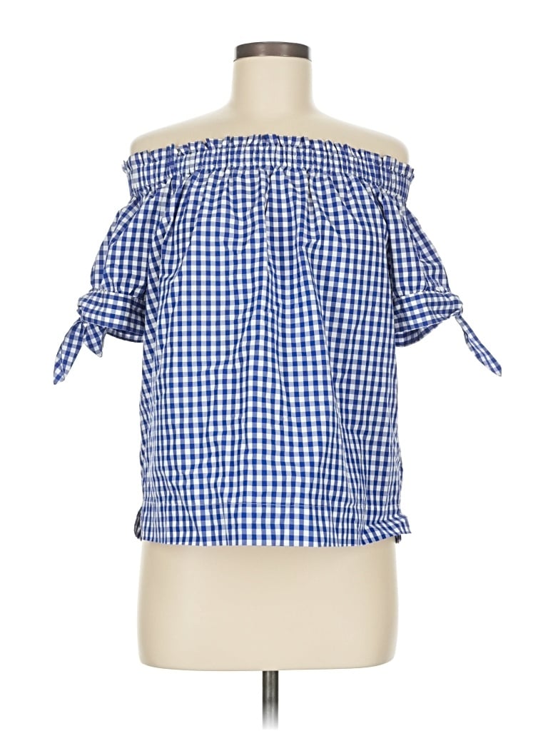 Pre-owned Jcrew 3/4 Sleeve Blouse In Blue