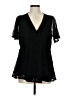 Torrid 100% Polyester Black Short Sleeve Blouse Size Med Plus (00) - photo 1