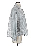 Zara Stripes Silver Long Sleeve Blouse Size XS - photo 4