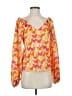 cause Orange Long Sleeve Blouse Size S - photo 1