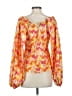 cause Orange Long Sleeve Blouse Size S - photo 2