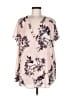 Torrid 100% Polyester Floral Pink Short Sleeve Blouse Size Med Plus (00) - photo 1