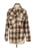 LA Hearts 100% Polyester Plaid Brown Long Sleeve Blouse Size XS - Sm - photo 1